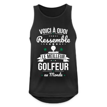 Voici à quoi ressemble le meilleur golfeur - Débardeur respirant Homme - noir - Devant - Nick (188cm)