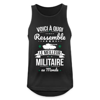 Voici à quoi ressemble le meilleur militaire - Débardeur respirant Homme - noir - Devant - Nick (188cm)