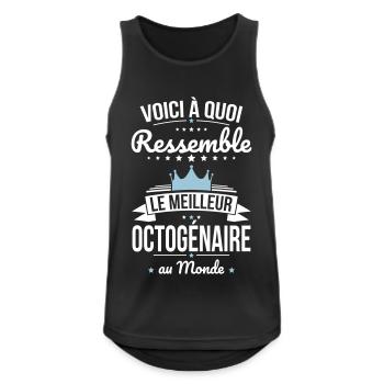 A quoi ressemble le meilleur octogénaire au monde - Débardeur respirant Homme - noir - Devant - Nick (188cm)