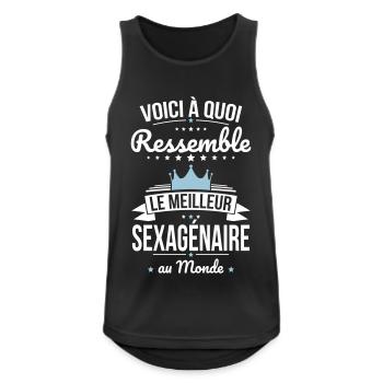 A quoi ressemble le meilleur sexagénaire au monde - Débardeur respirant Homme - noir - Devant - Nick (188cm)