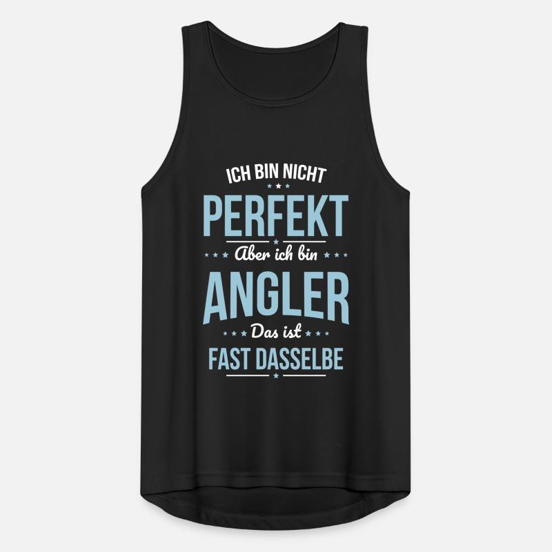 Ich bin nicht perfekt aber ich bin Angler Männer Tank Top atmungsaktiv