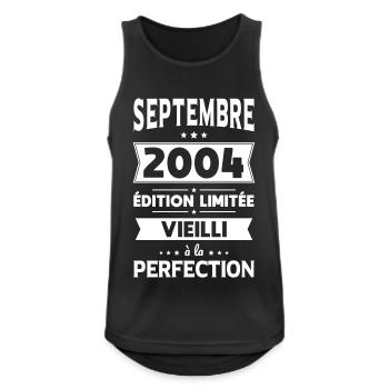 20th Anniversary - September 2004 Perfection - Men's Breathable Tank Top - black - Front - Nick (188cm)
