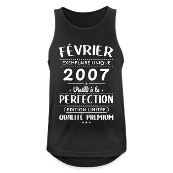 18th Birthday - February 2007 Perfection - Men's Breathable Tank Top - black - Front - Nick (188cm)