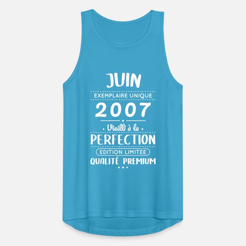 18. Geburtstag - Juni 2007 Perfektion Männer Tank Top atmungsaktiv