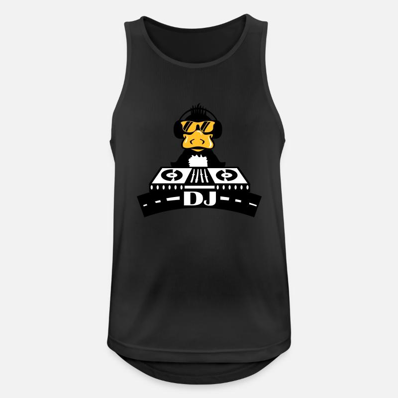 duck dj - Männer Tank Top atmungsaktiv - Schwarz