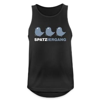 Spatzen spazieren - Männer Tank Top atmungsaktiv - Schwarz - Vorne - Nick (188cm)