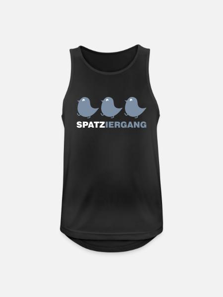 Spatzen spazieren - Männer Tank Top atmungsaktiv - Schwarz