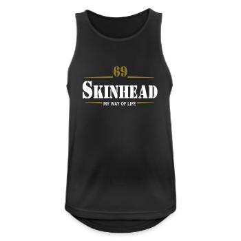 2 colors - Skinhead My Way of Life Skinheads - Débardeur respirant Homme - noir - Devant - Nick (188cm)