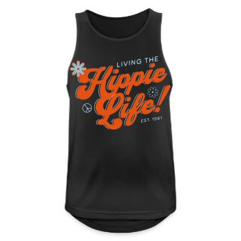 Hippie Life - Men's Breathable Tank Top - black - Front - Nick (188cm)