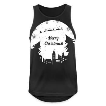Merry Christmas Xmas reindeer Advent family - Men's Breathable Tank Top - black - Front - Nick (188cm)