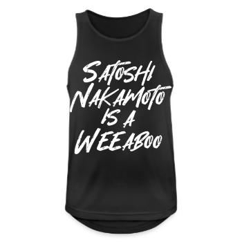 SATOSHI NAKAMOTO IS A WEEABOO - Men's Breathable Tank Top - black - Front - Nick (188cm)
