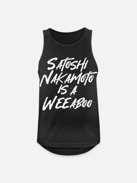 SATOSHI NAKAMOTO IS A WEEABOO - Men's Breathable Tank Top - black