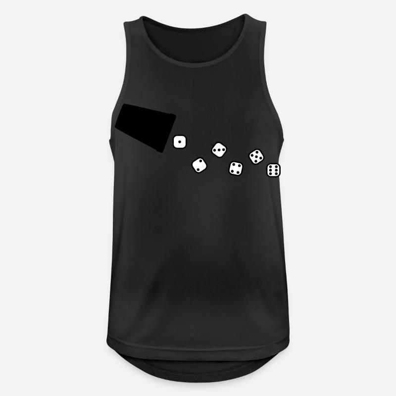 wuerfeln_2c - Männer Tank Top atmungsaktiv - Schwarz