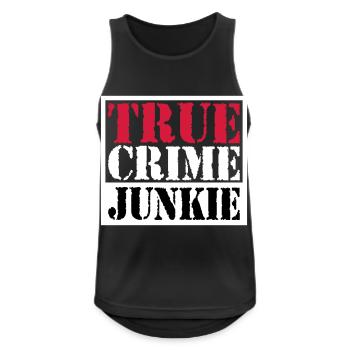 True Crime Junkie | Colors can be changed - Men's Breathable Tank Top - black - Front - Nick (188cm)
