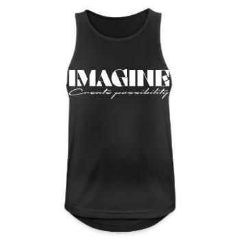Imagine Créer une possibilité - Débardeur respirant Homme - noir - Devant - Nick (188cm)