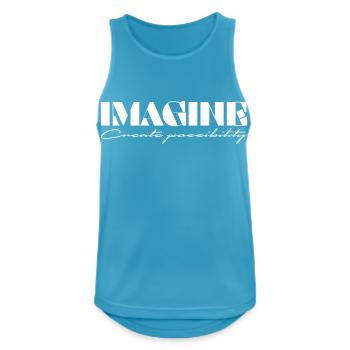 Imagine Create possibility - Men's Breathable Tank Top - sapphire blue - Front - Nick (188cm)
