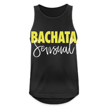 Bachata Sensual - Bachata Dance Shirt - Men's Breathable Tank Top - black - Front - Nick (188cm)