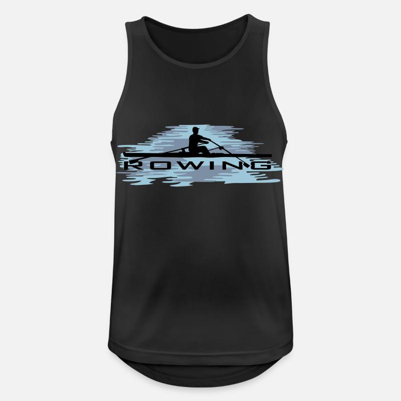 Rowing, rowing and water - Men's Breathable Tank Top - black