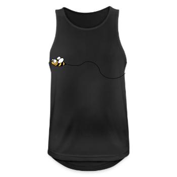 biene_3c - Männer Tank Top atmungsaktiv - Schwarz - Vorne - Nick (188cm)