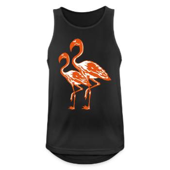 two flamingos - Débardeur respirant Homme - noir - Devant - Nick (188cm)