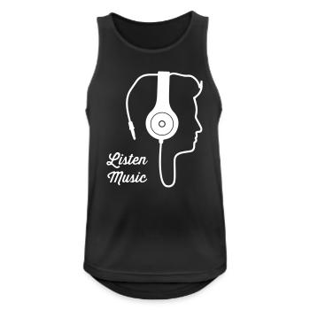 Lists Music - Men's Breathable Tank Top - black - Front - Nick (188cm)
