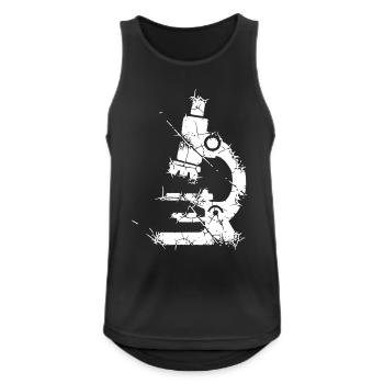Microscope Vintage Grunge - Débardeur respirant Homme - noir - Devant - Nick (188cm)