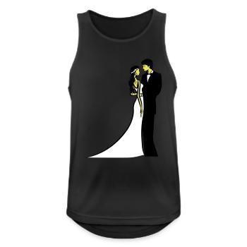 Heirat glücklich ehe - Männer Tank Top atmungsaktiv - Schwarz - Vorne - Nick (188cm)