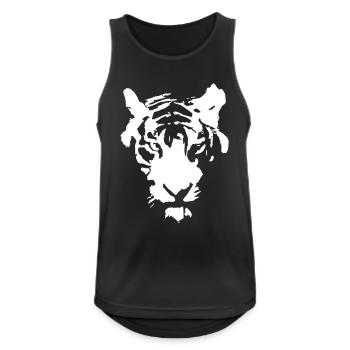 Tiger's Head - Men's Breathable Tank Top - black - Front - Nick (188cm)