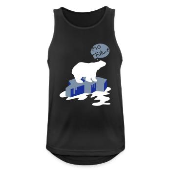 no_future - Männer Tank Top atmungsaktiv - Schwarz - Vorne - Nick (188cm)
