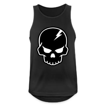 Skull - Männer Tank Top atmungsaktiv - Schwarz - Vorne - Nick (188cm)
