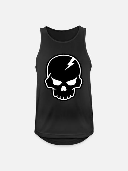 Skull - Männer Tank Top atmungsaktiv - Schwarz