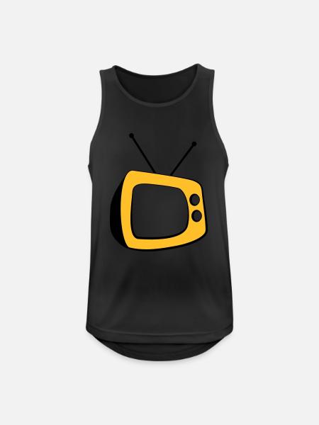 Retro TV Logo - Männer Tank Top atmungsaktiv - Schwarz