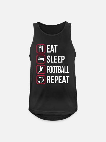 Eat Sleep Football Repeat - Men's Breathable Tank Top - black