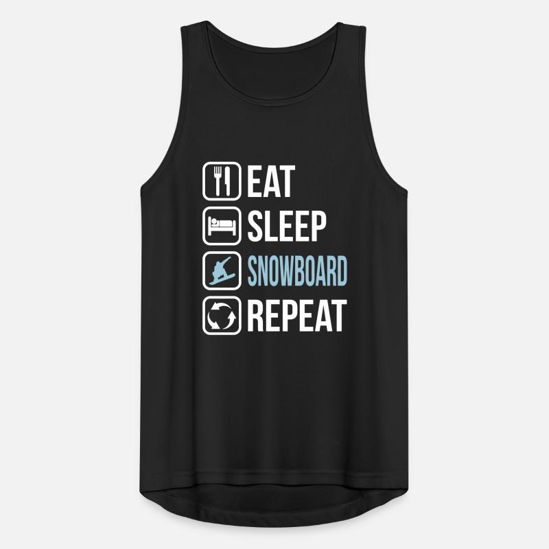 Eat Sleep Snowboard Repeat Männer Tank Top atmungsaktiv