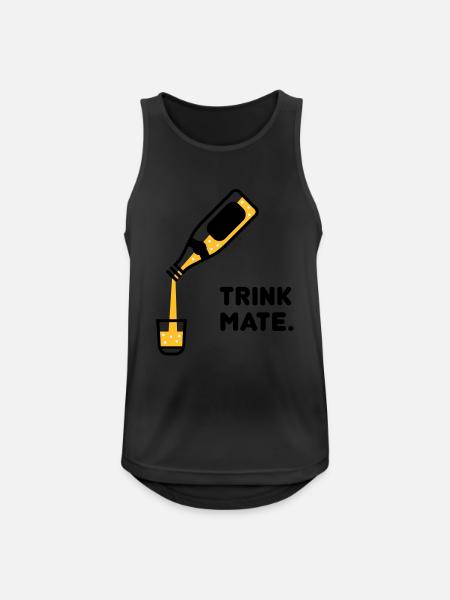 Drinking MATE - Men's Breathable Tank Top - black