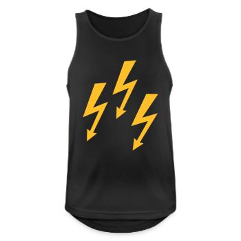 Blitz - Männer Tank Top atmungsaktiv - Schwarz - Vorne - Nick (188cm)