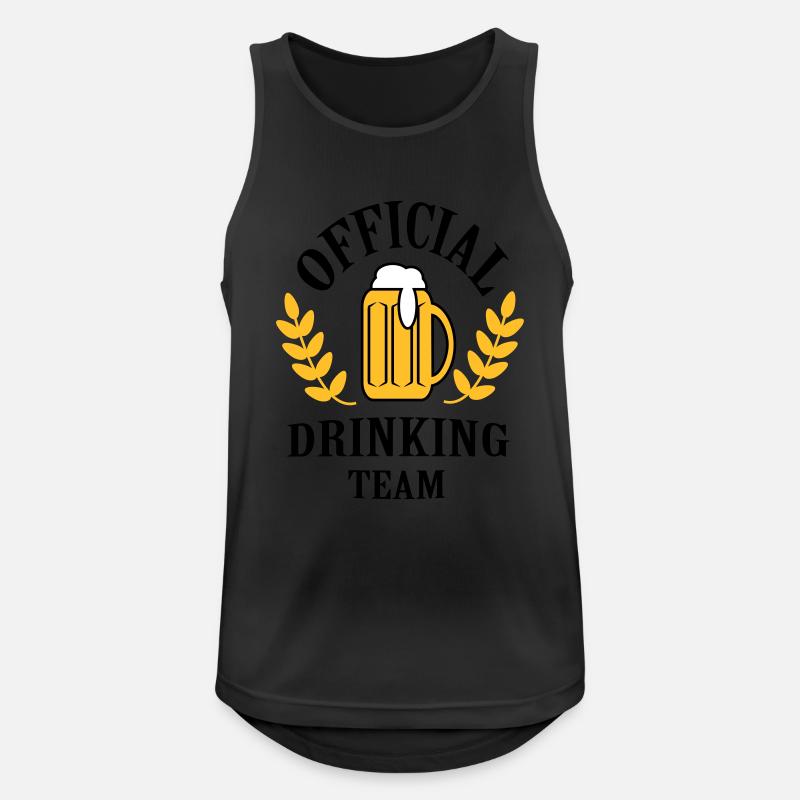 official_drinking_team - Männer Tank Top atmungsaktiv - Schwarz