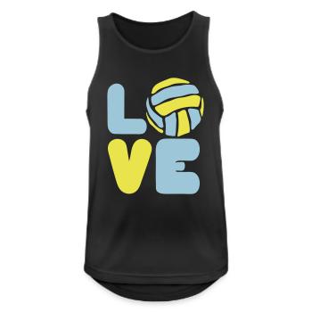 volleyball waterpolo love mot aime sport - Débardeur respirant Homme - noir - Devant - Nick (188cm)