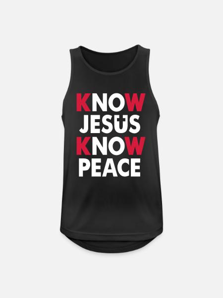 Know Jesus - Know Peace - Men's Breathable Tank Top - black