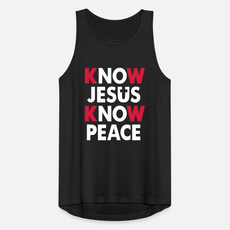 Know Jesus - Know Peace Männer Tank Top atmungsaktiv
