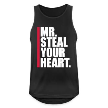 mr steal your heart - Men's Breathable Tank Top - black - Front - Nick (188cm)
