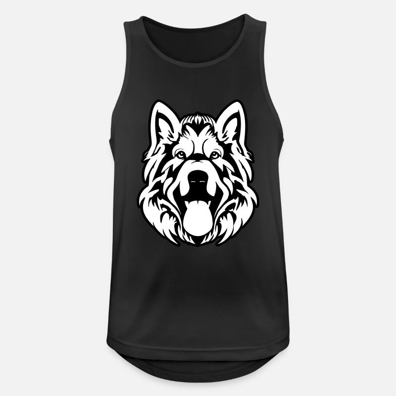 Kaukasischer Schäferhund - Männer Tank Top atmungsaktiv - Schwarz