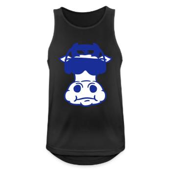 Party Milch Kuh Stier Nutztier Gesicht Music Club - Männer Tank Top atmungsaktiv - Schwarz - Vorne - Nick (188cm)