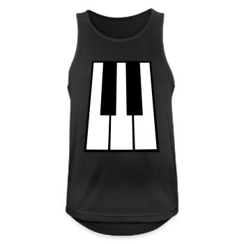 Piano Keys Instrument Playing Classical Music - Men's Breathable Tank Top - black - Front - Nick (188cm)