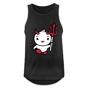 oiseau diable cornes satan trident enfer mal cool - Débardeur respirant Homme - noir - Devant - Nick (188cm)