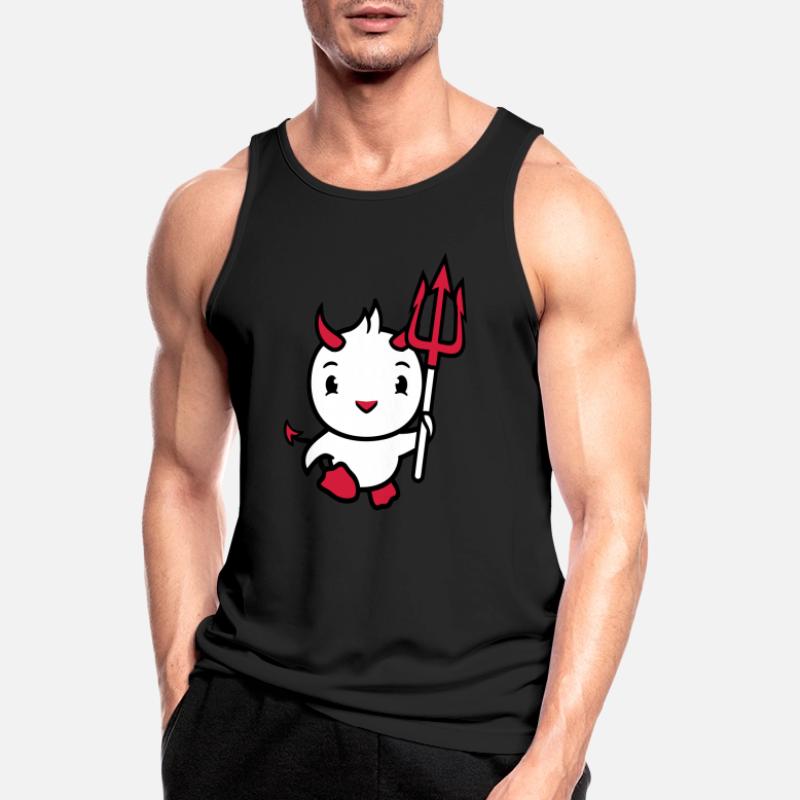 bird devil horns satan trident hell evil cool Men's Breathable Tank Top