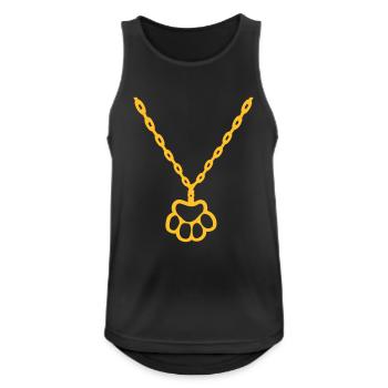 Katze Pfote Hund Tier Halskette Halsband Schmuck - Männer Tank Top atmungsaktiv - Schwarz - Vorne - Nick (188cm)