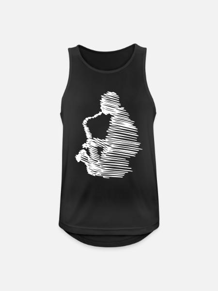 saxophonist - Männer Tank Top atmungsaktiv - Schwarz