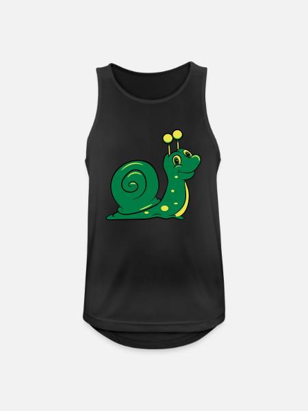 Snail Funny Kids - Men's Breathable Tank Top - black