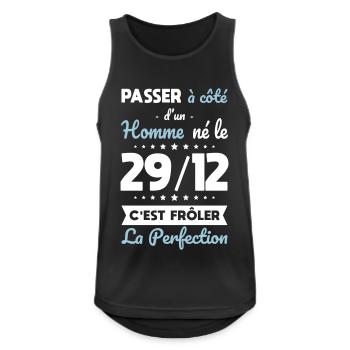 Anniversaire - Né le 29 Décembre Frôler perfection - Débardeur respirant Homme - noir - Devant - Nick (188cm)